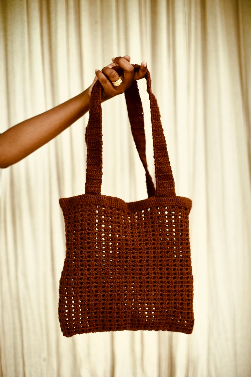 SHILOH cotton crochet bag